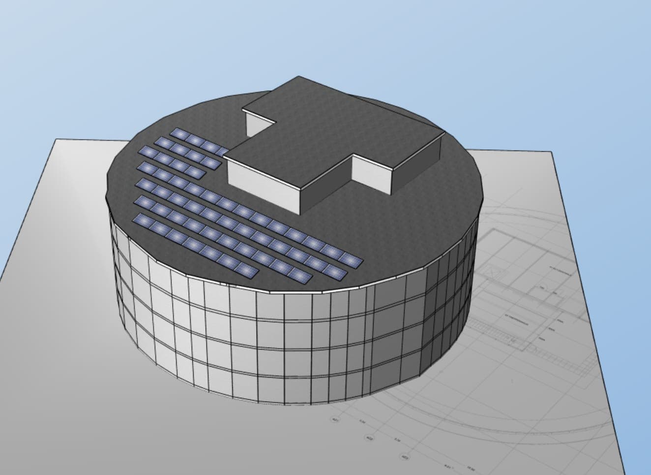 Erlangen LGL — Planungsvisualisierung der Photovoltaikanlage, Haus A