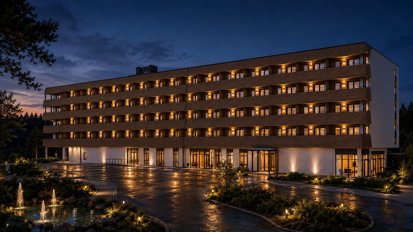 Albstadt Hotel Badkap — Südansicht, Visualisierung